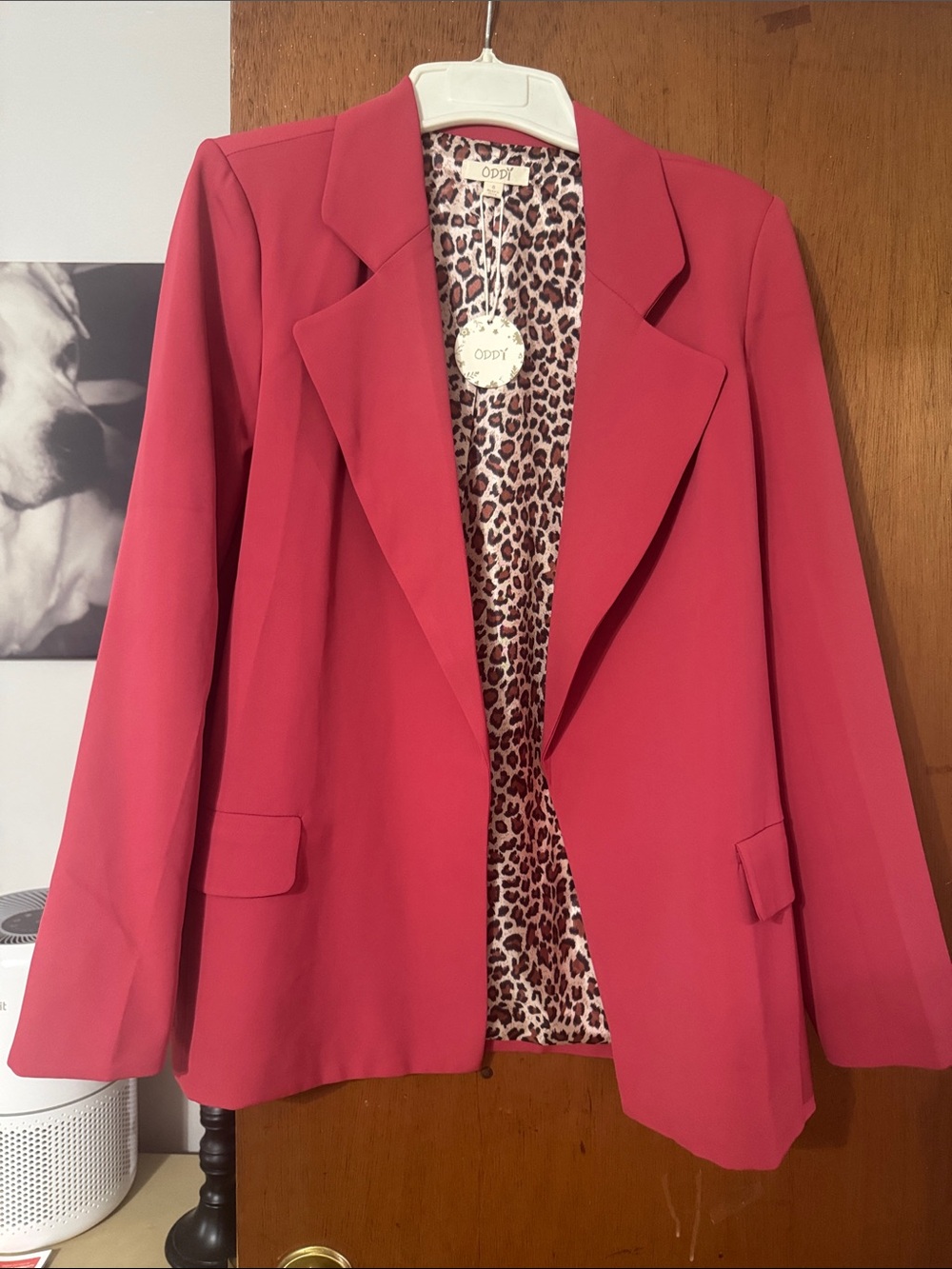 Oddy Pink Open-Front Blazer Jacket